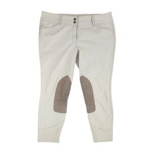 RJ Classics Gulf Women's Riding Breeches Sand Beige Clarino Knee Patch 36R